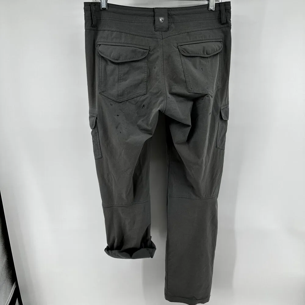 Kuhl Freeflex Roll Up Pants Mid Rise Cargo Pockets Relaxed Fit Outdoor Gray 8R - Image 8