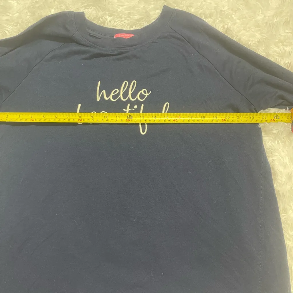 New Isaac Mizrahi Blue Soft Stretch Long Sleeve top tee shirt woman’s XL - Image 5