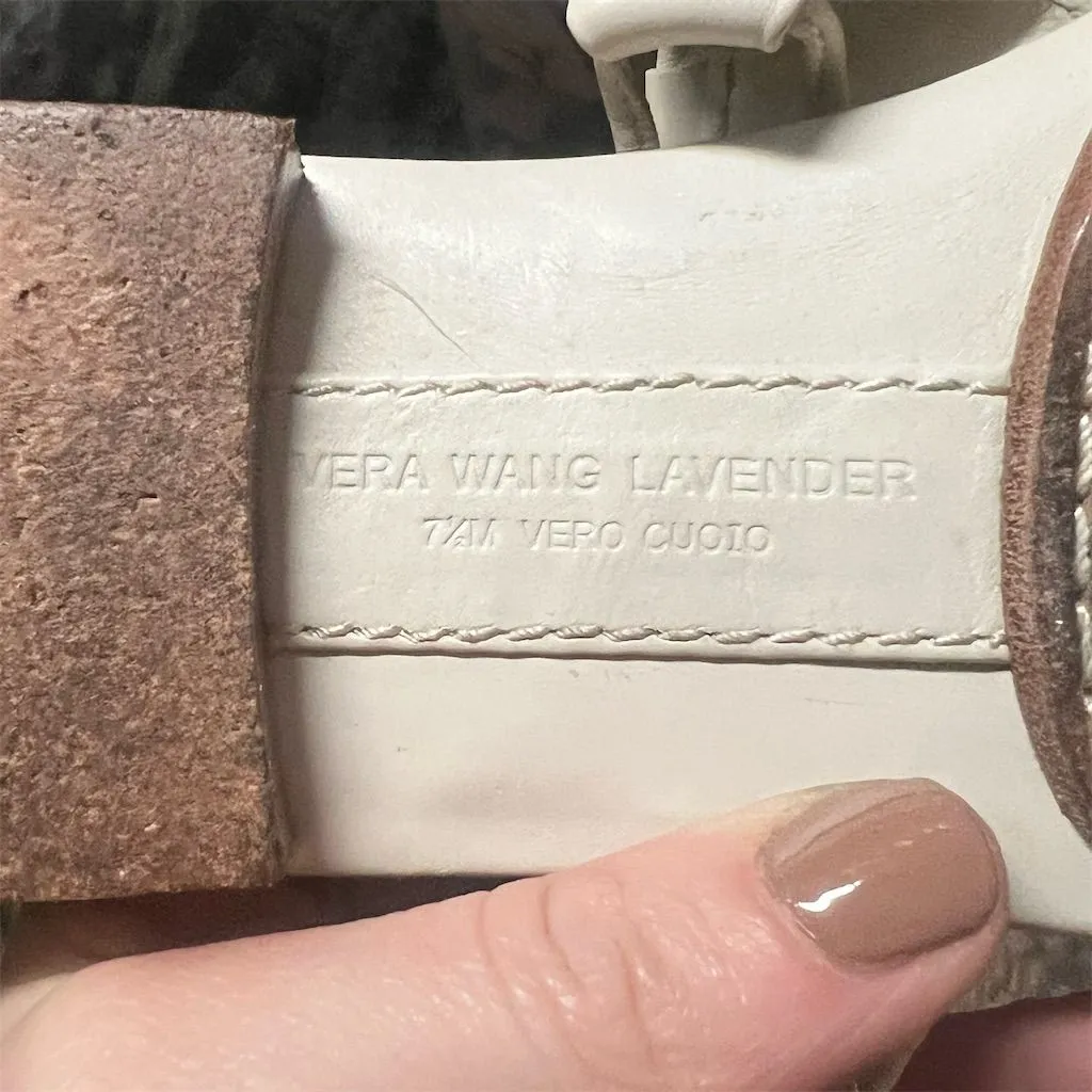 Vera Wang Women's White Studded Leather Thong Sandals Casual Summer - Image 10