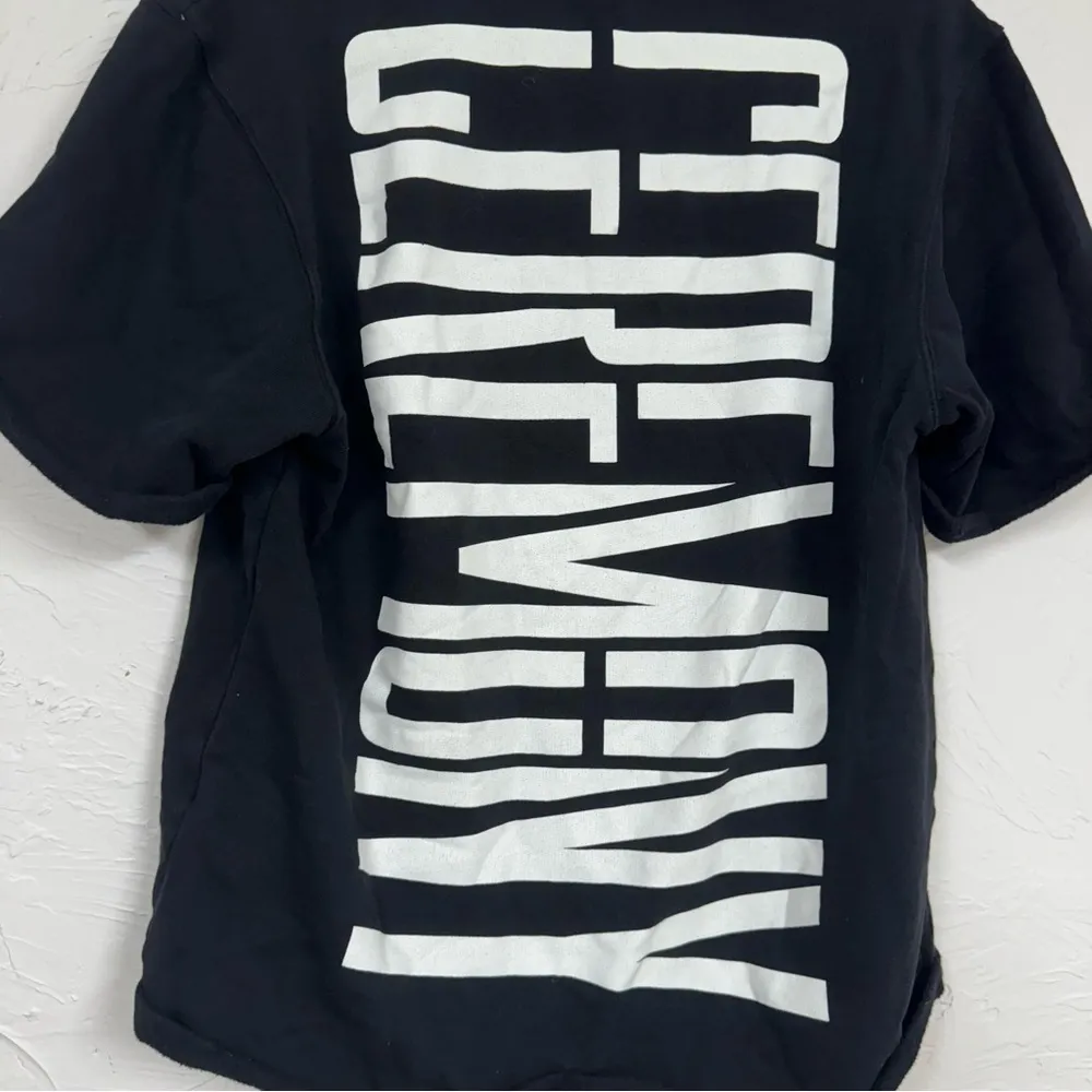 Opening Ceremony Black & White Graphic Print Short Sleeve Sweatshirt Womens S - Image 11