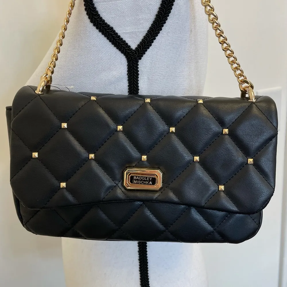 Badgley Mischka Studio Quilted Chain Strap Purse - Image 2