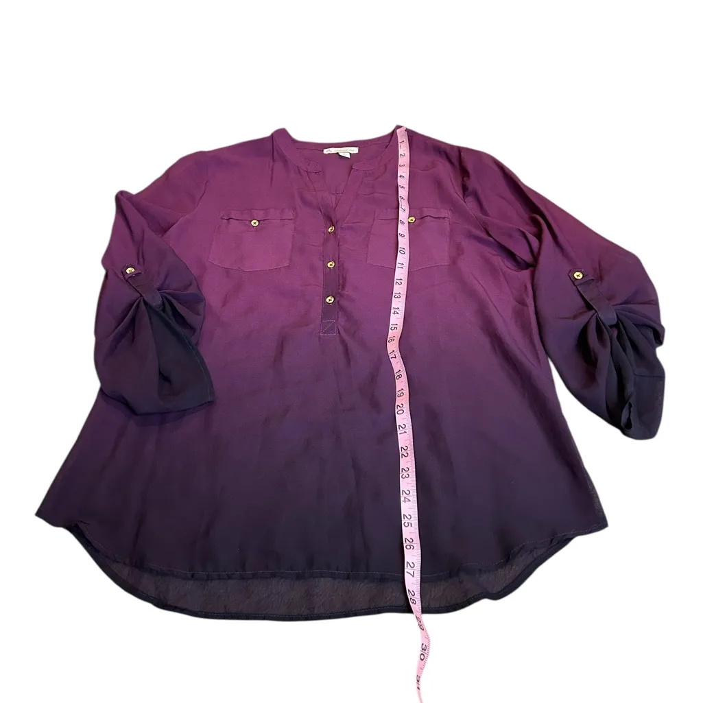 DRESS BARN sheer purple blouse - Image 2