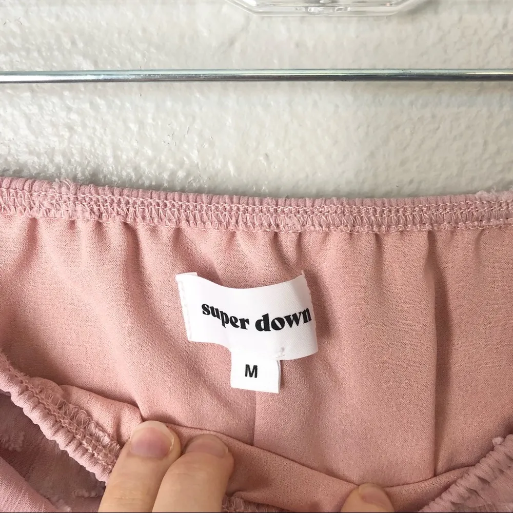 [Superdown] Aviana Off Shoulder Pink Star Romper - Image 8