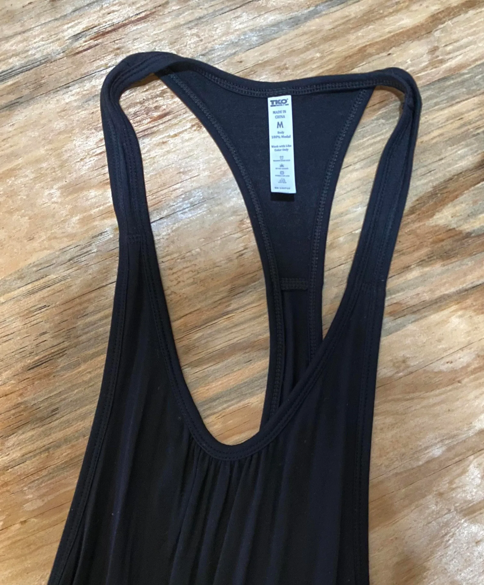 TKO Racerback Top M Black Drawstring At The Waist  - Image 7