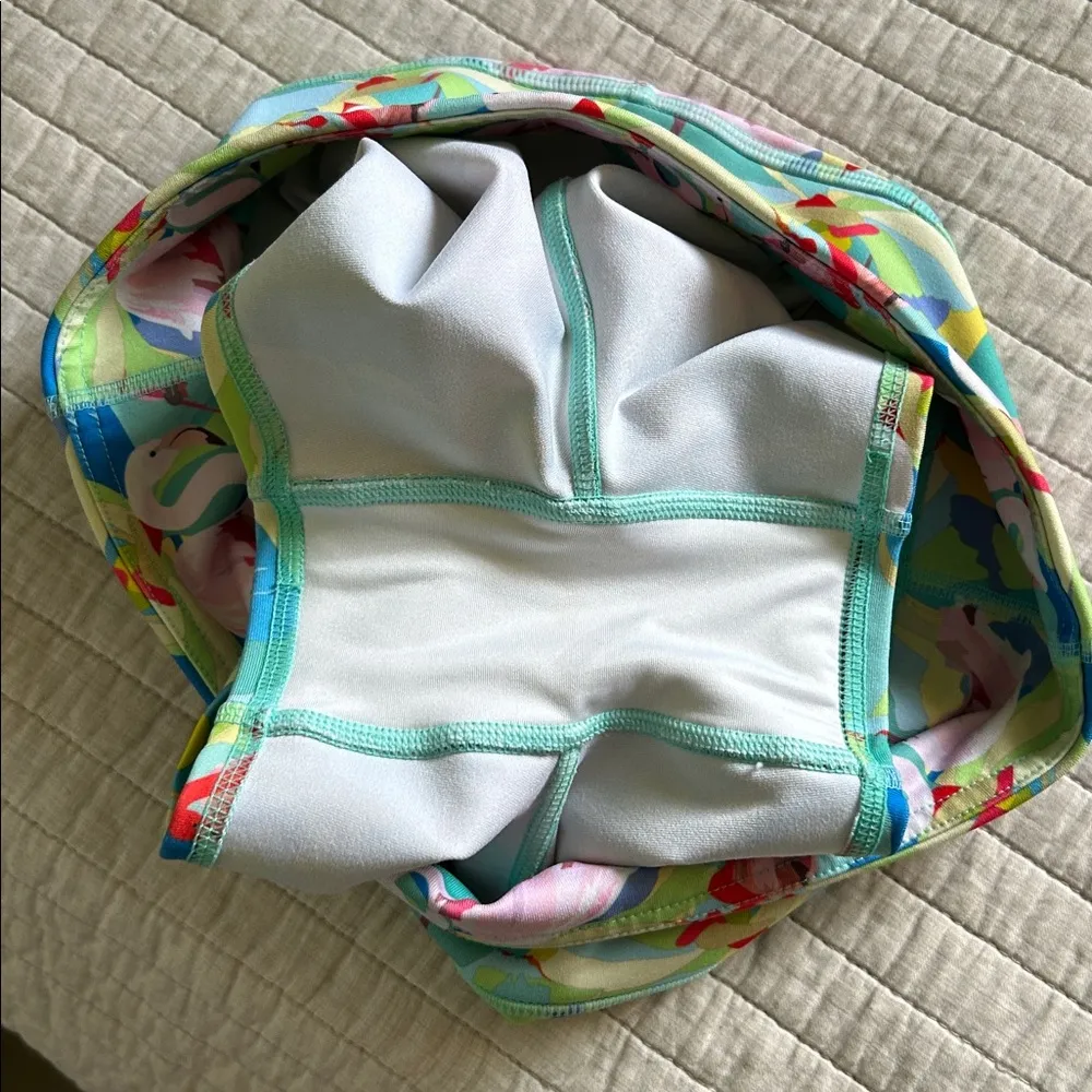 Tough mode colorful, flamingo print CrossFit workout micro athletic shorts M 6β Blue Size M - Image 5