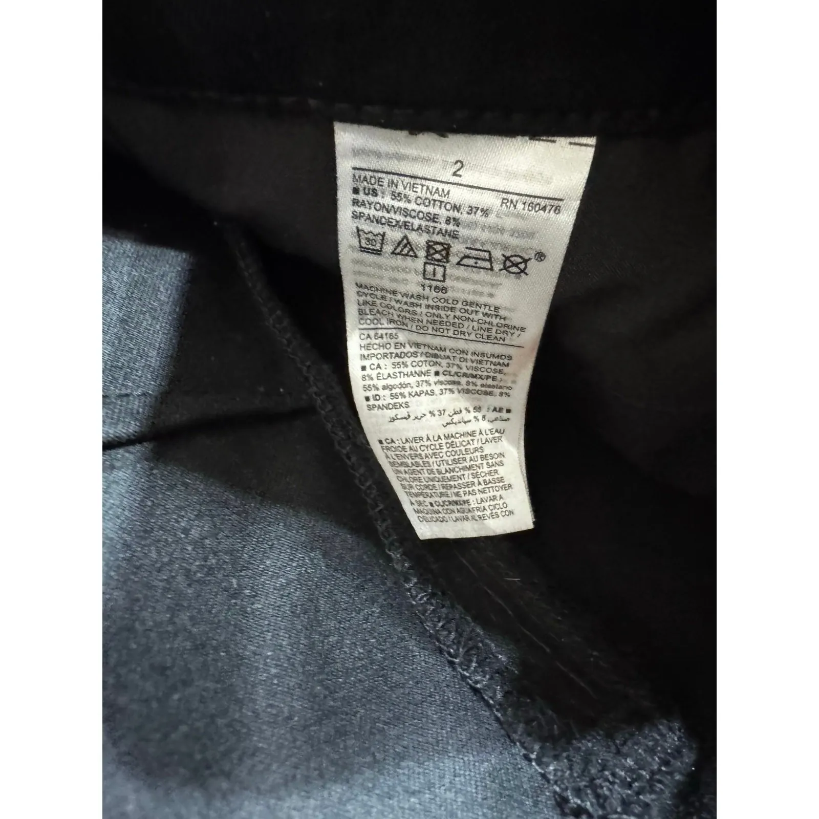 Old Navy Pixie High‎ Rise Black Ankle Pants Secret Slim Pockets Women's Size 2 - Image 5