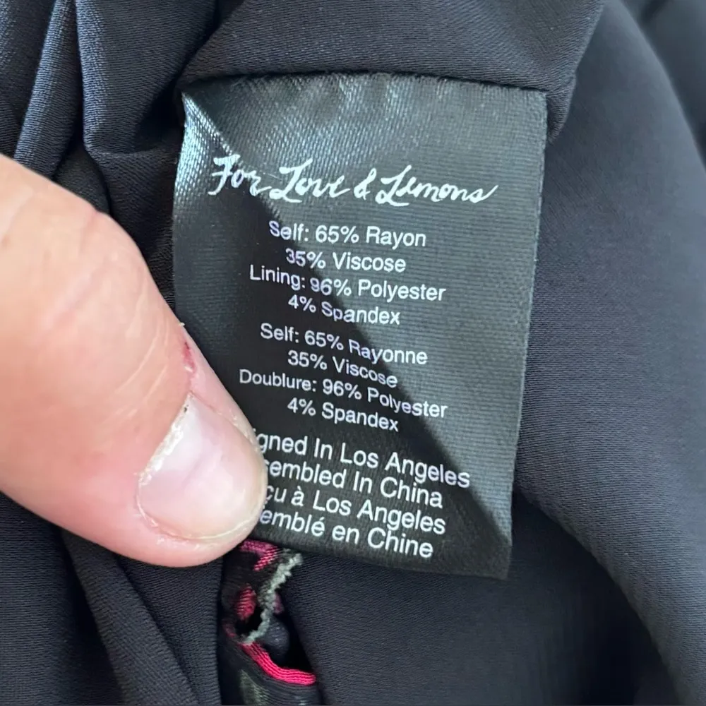 for love and lemons pink black floral print tie wrap belted ruffle skort - Image 6