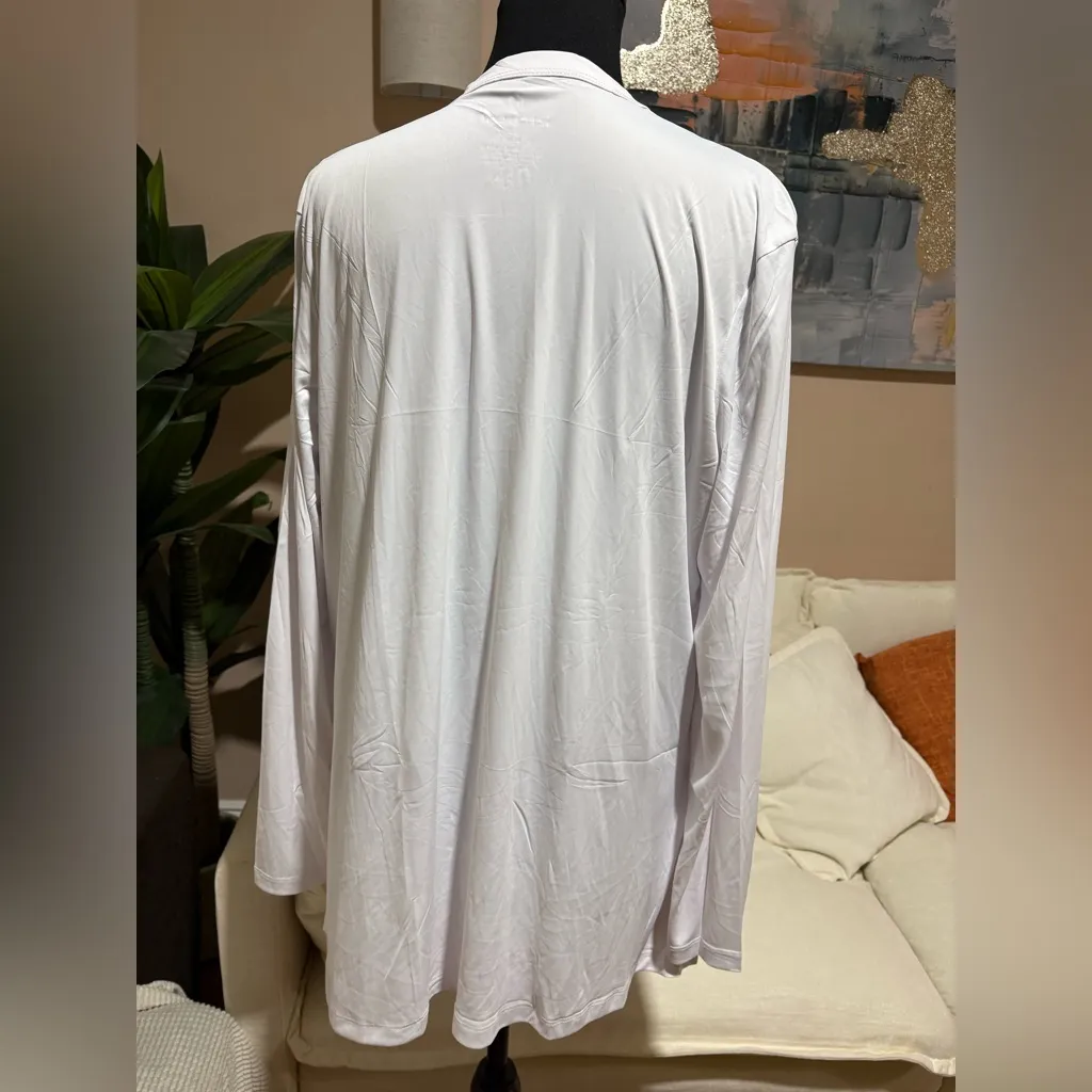 White UPF 50+ Sun Protection Cardigan Size XL - Image 4