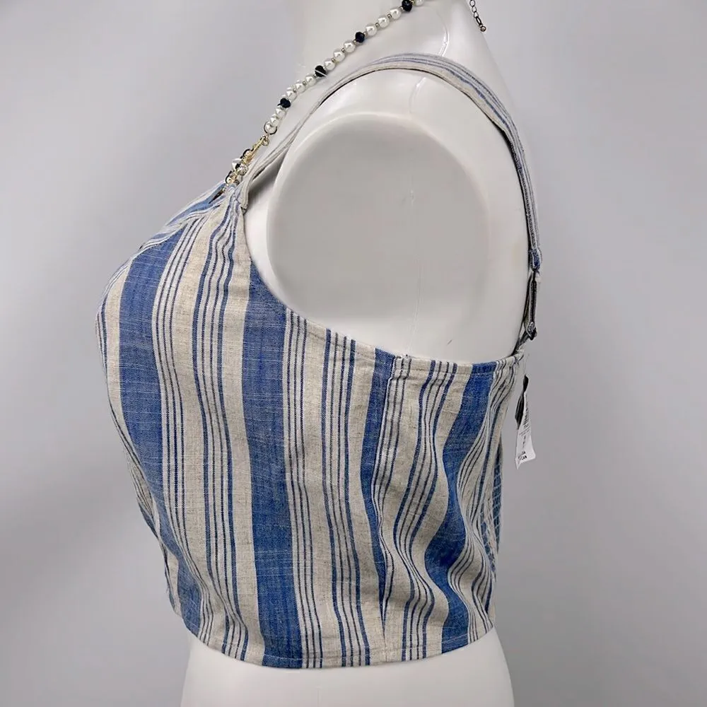 Torrid adjustable strap striped button front cami - Image 2