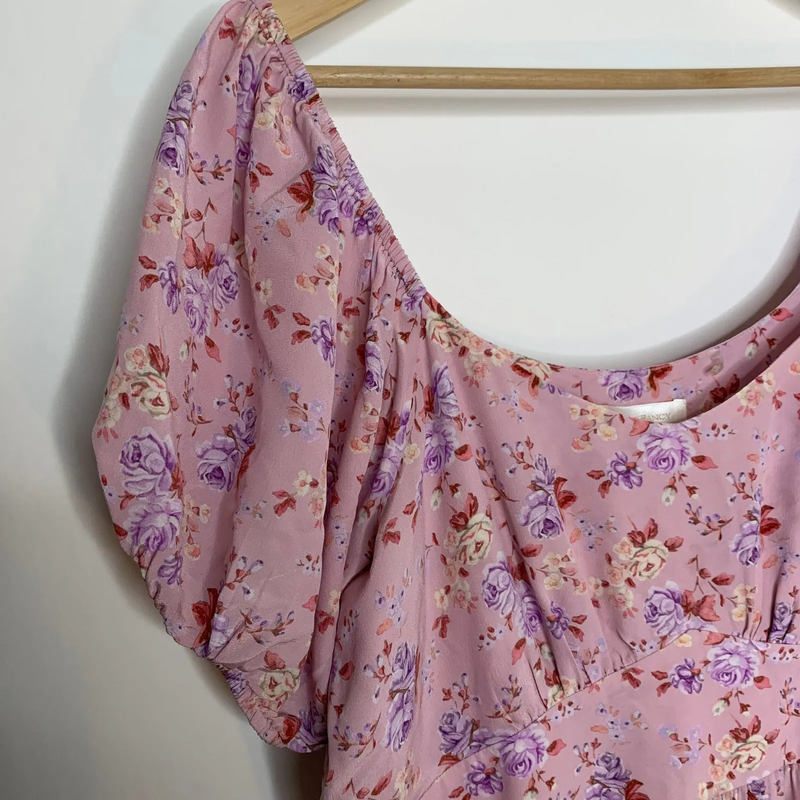 LoveShackFancy Angie Dress in Pink Dust Storm Maxi Floral Silk Womens 12 - Image 12