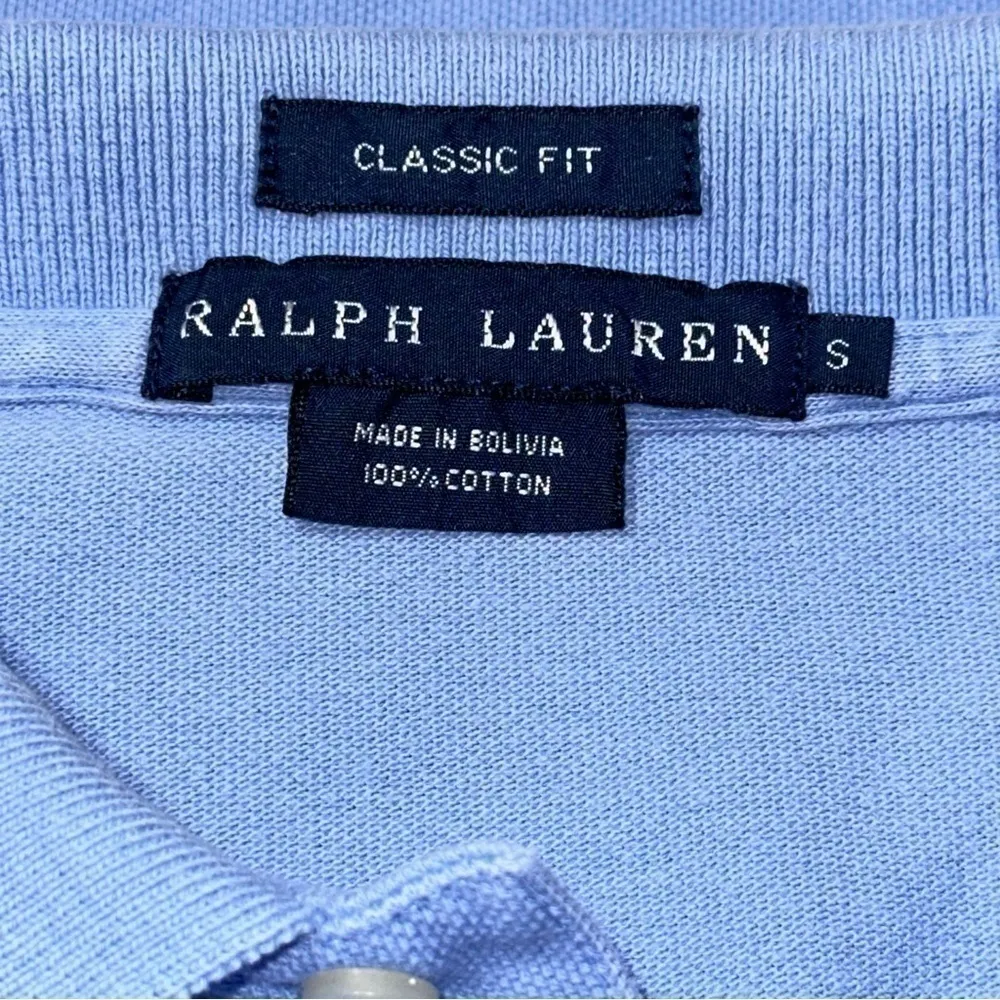 Ralph Lauren Vintage Women’s S Periwinkle Blue Short Sleeve Cotton Polo Shirt - Image 4