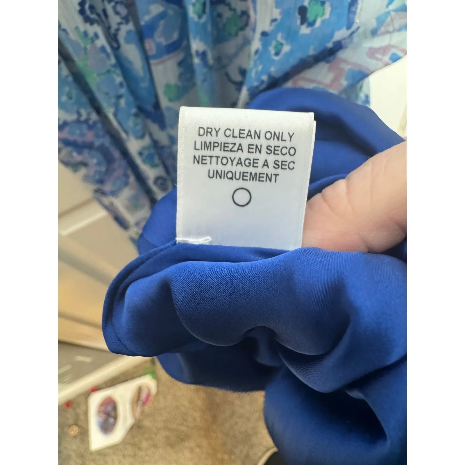 LAVENDER BROWN Blue Ruffle Floral Midi Dress Size S Garden Party Feminine - Image 7