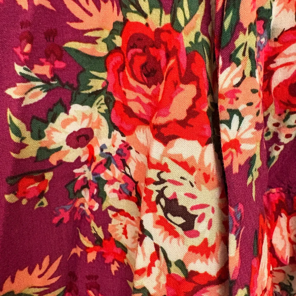 Women’s Floral Purple Kimono - Small - Image 3