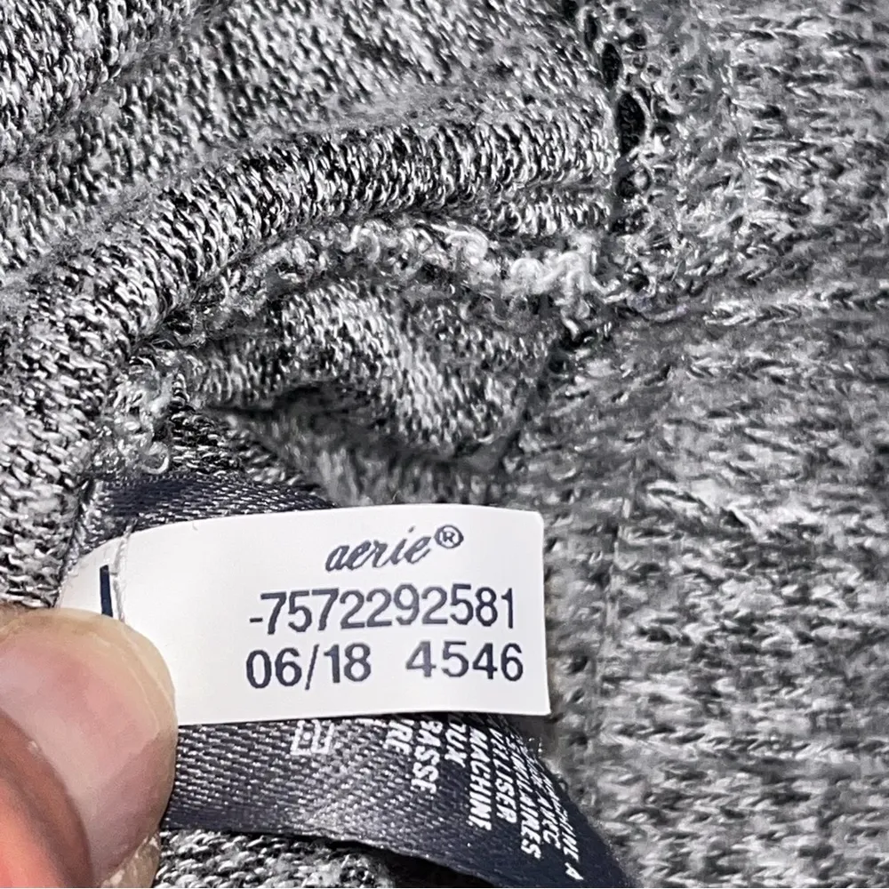 Aerie Marled Light Gray Jogger Lounge Pants size Small - Image 4