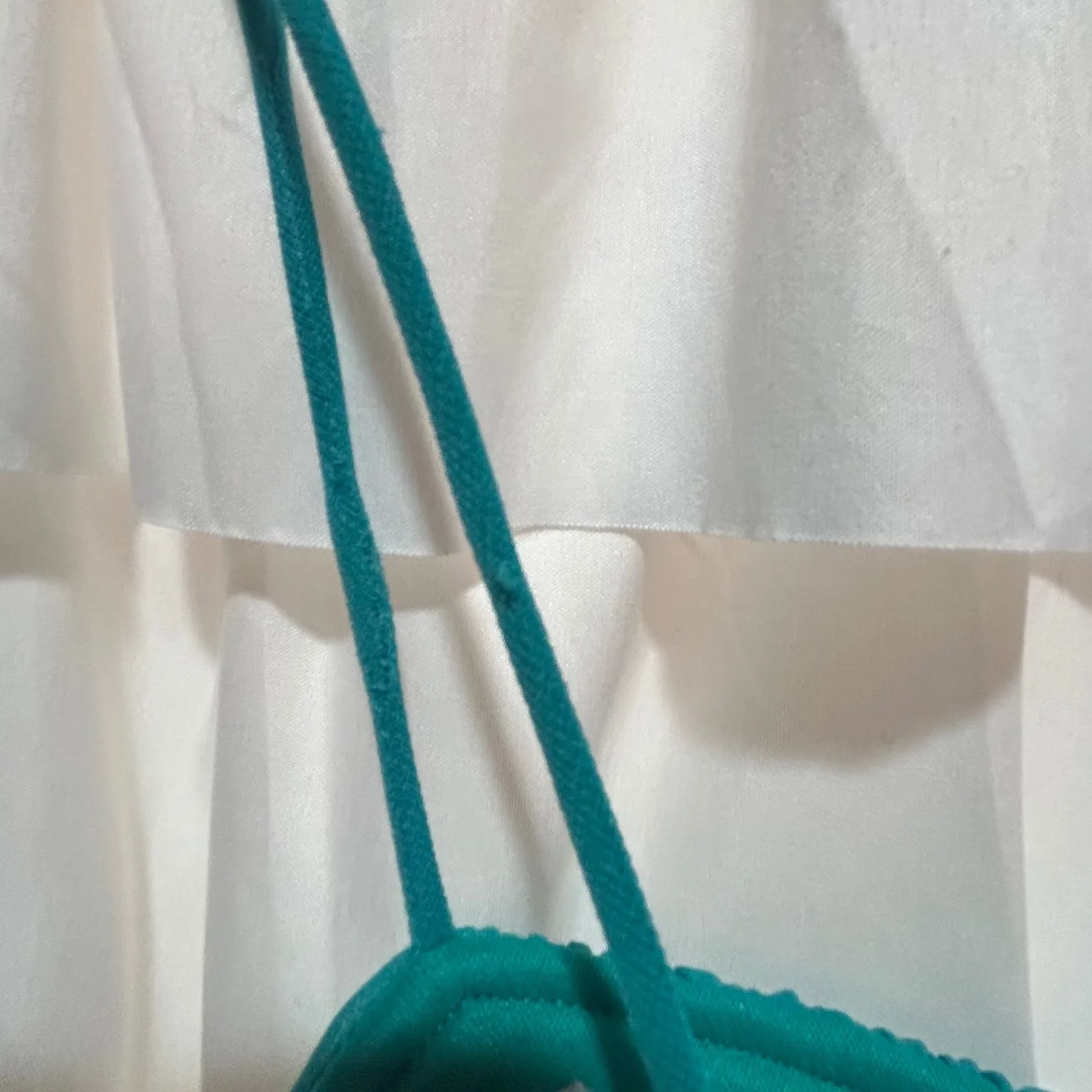 Ruby Rox Ruched Strappy Teal Mini Dress Medium Beaded Embellished Y2k Fairycore‎ - Image 12