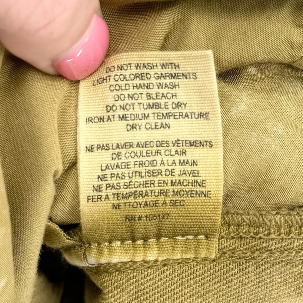 Ulla Johnson Wesley Cotton Denim Tunic Mini Dress 0 Oasis Khaki Balloon Sleeve - Image 14