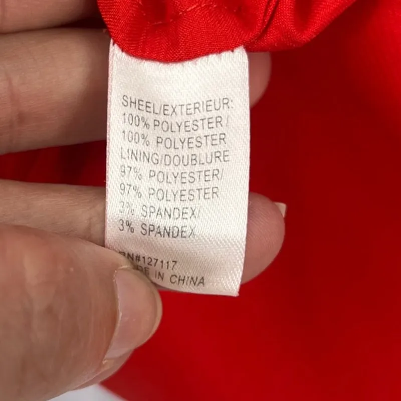 Badgley Mischka Chiffon Dress 2 Red Flutter Holiday Glam Romantic Banana Pepper - Image 13