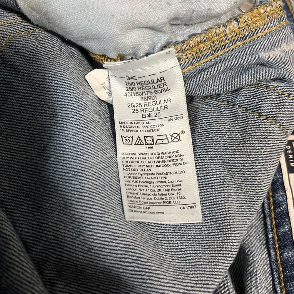 GAP Vintage Flare Hi-Rise Denim Jeans Distressed 25/0r Women’s Pants EUC - Image 6