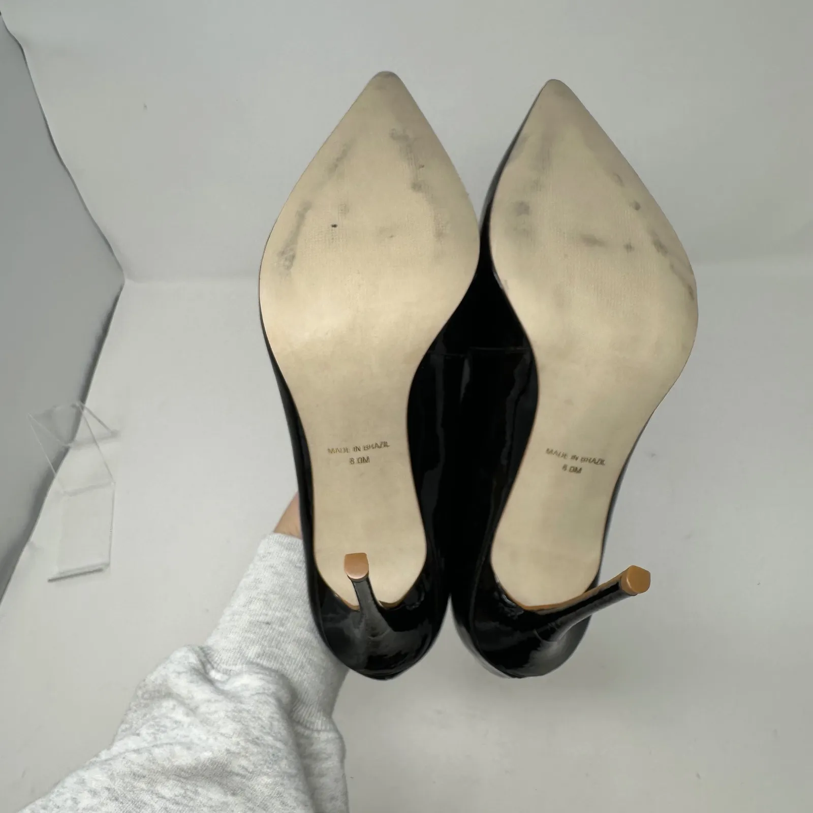 Massimo Mateo Patent Leather Stiletto Pumps Black 8 - Image 8