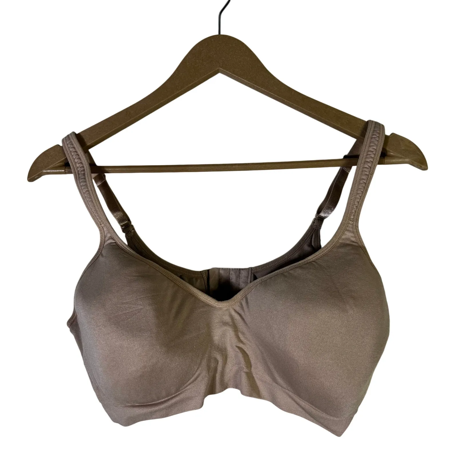 Carole Hochman Wireless Full Coverage Bra Womens XL Brown Smooth Comfort - Image 2
