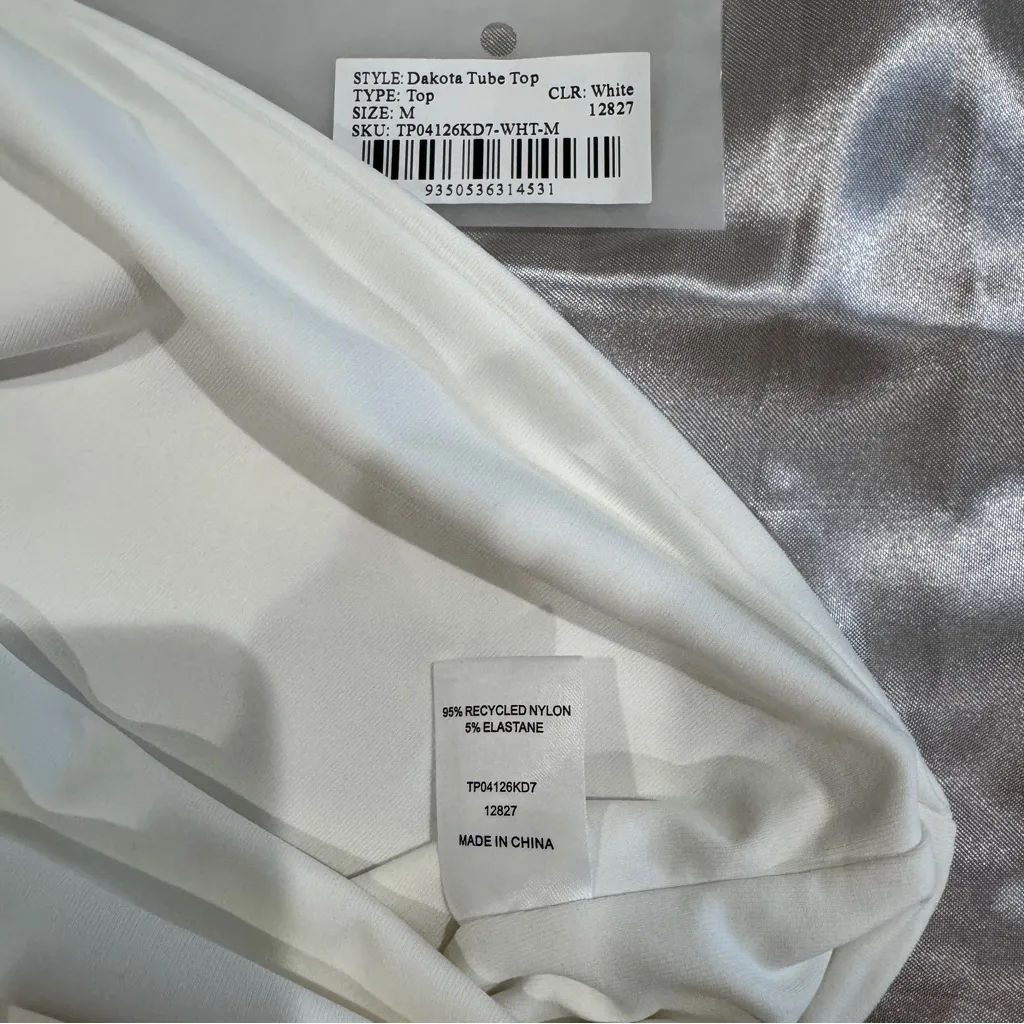 Meshki Basics Dakota Tube Top White - Image 8