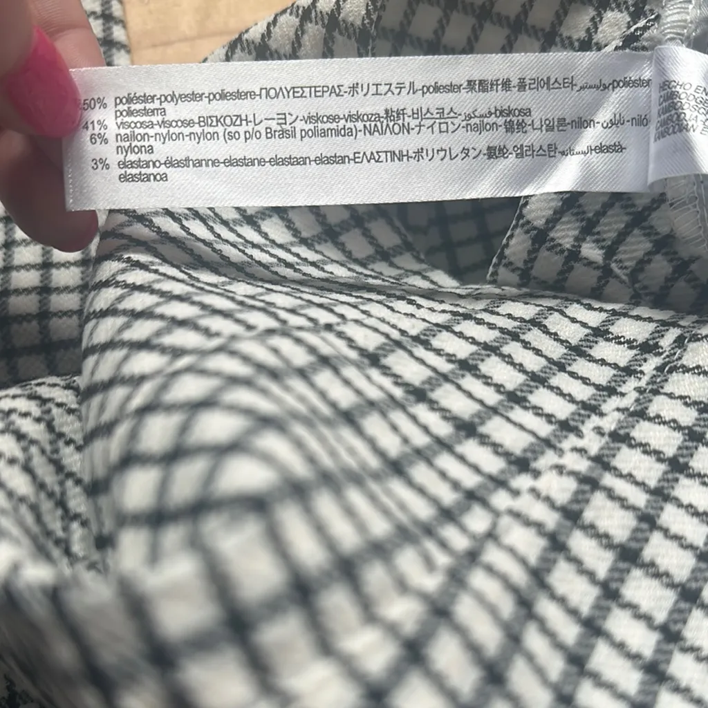 Zara Gingham Skinny High Waisted Pants‎ | XS - Image 6