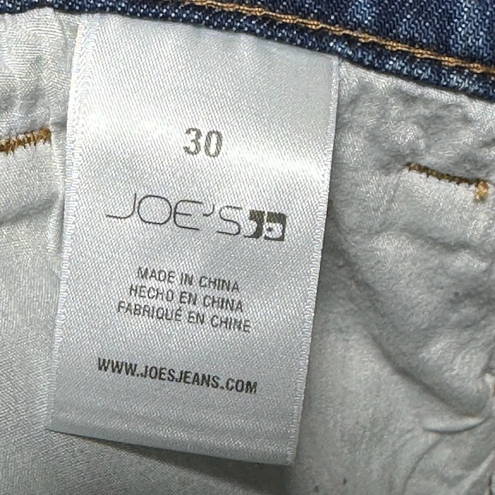 JOES JEANS High Rise Midi Skirt Blue Denim Raw Hem Size 30 - Image 3