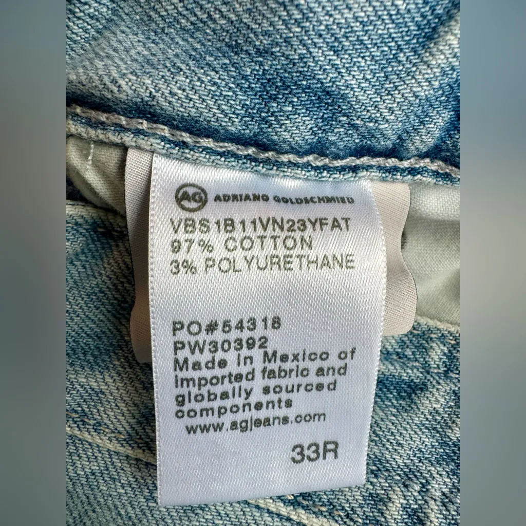 AG Adriano Goldschmied Alexxis High Waist Wedgie Cut Off Jean Shorts Size 33 NWT - Image 11