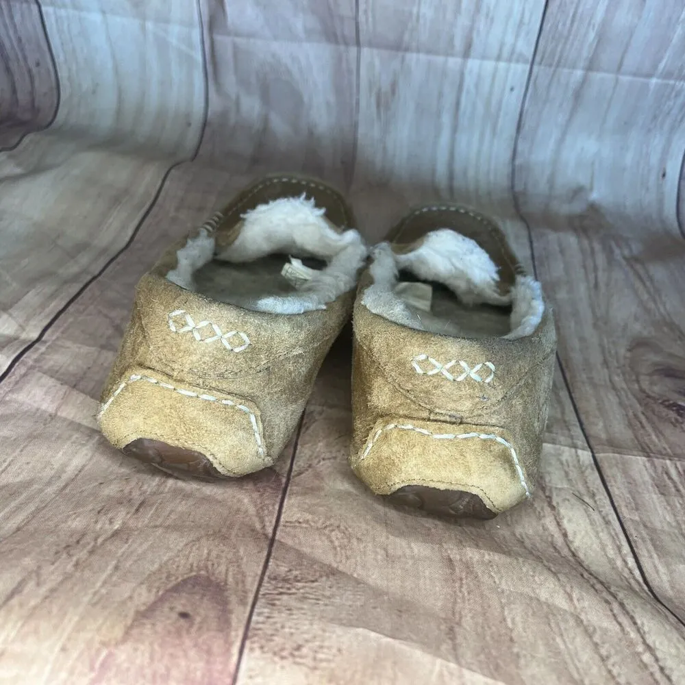 UGG  slippers shoes Womens 8 beige Ansley chestnut moccasin house shoe comfort - Image 7