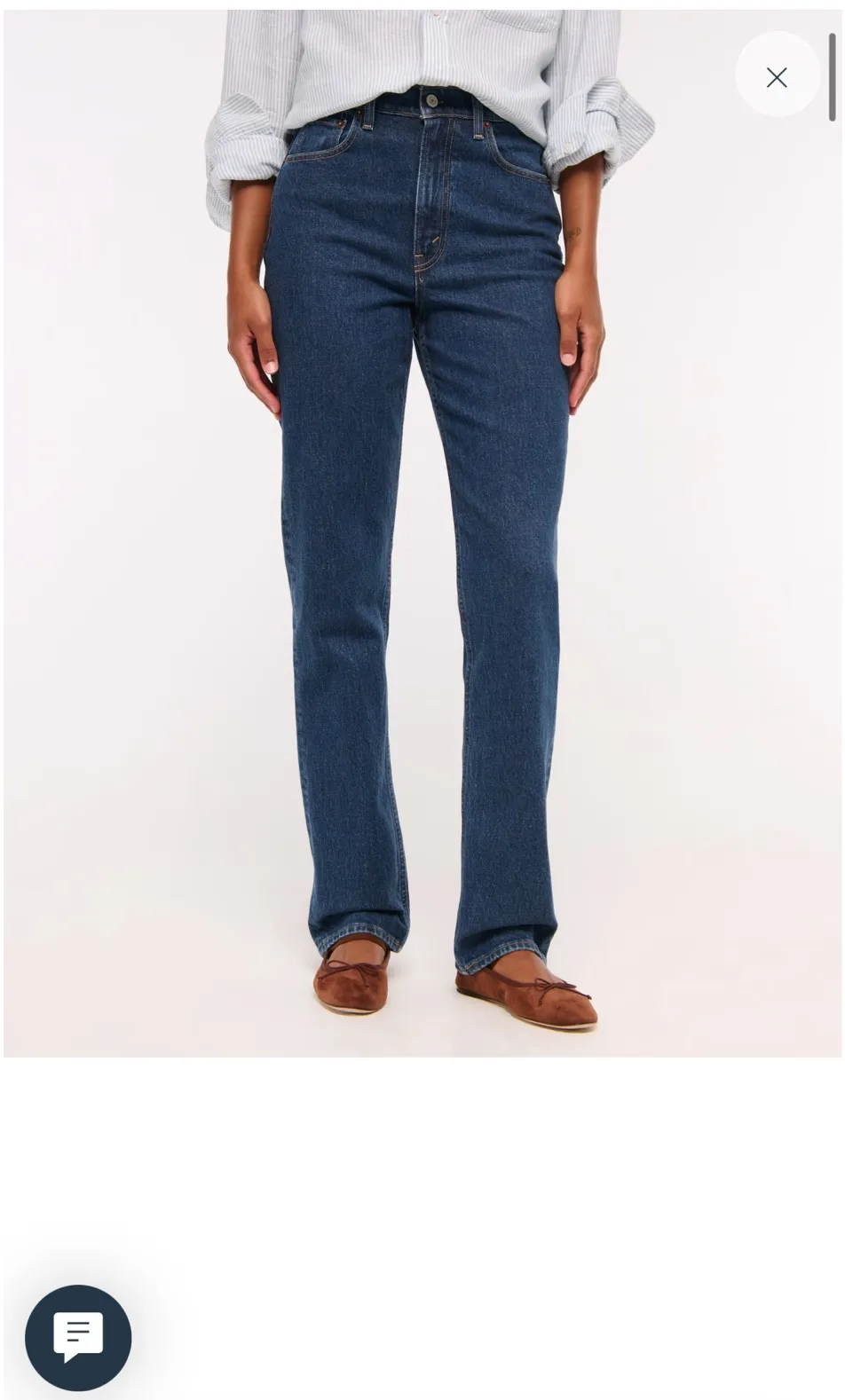 Abercrombie 90s Curve Love Jeans Straight Mid-Rise - Image 3