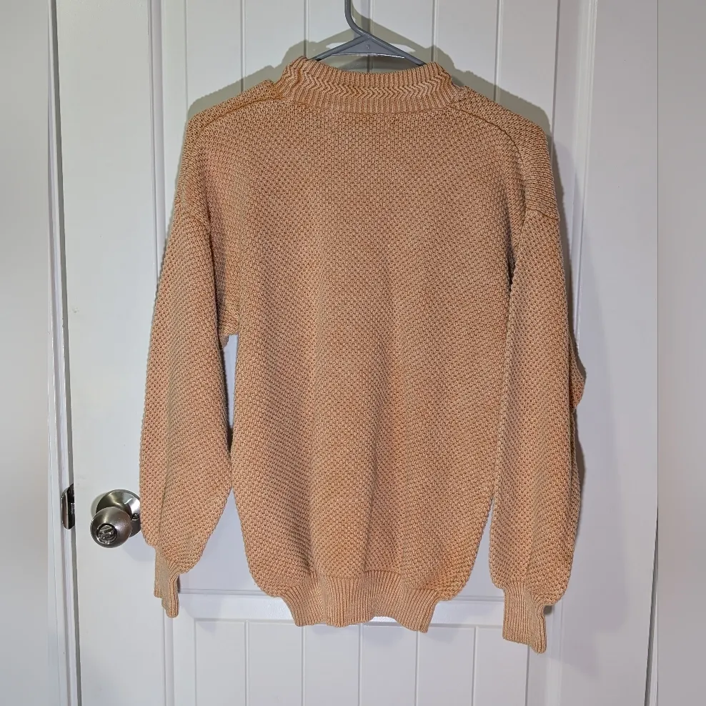Vintage Arizona Jean Co. Wool Blend Knit Sweater Women's Small Light Orange - Image 2