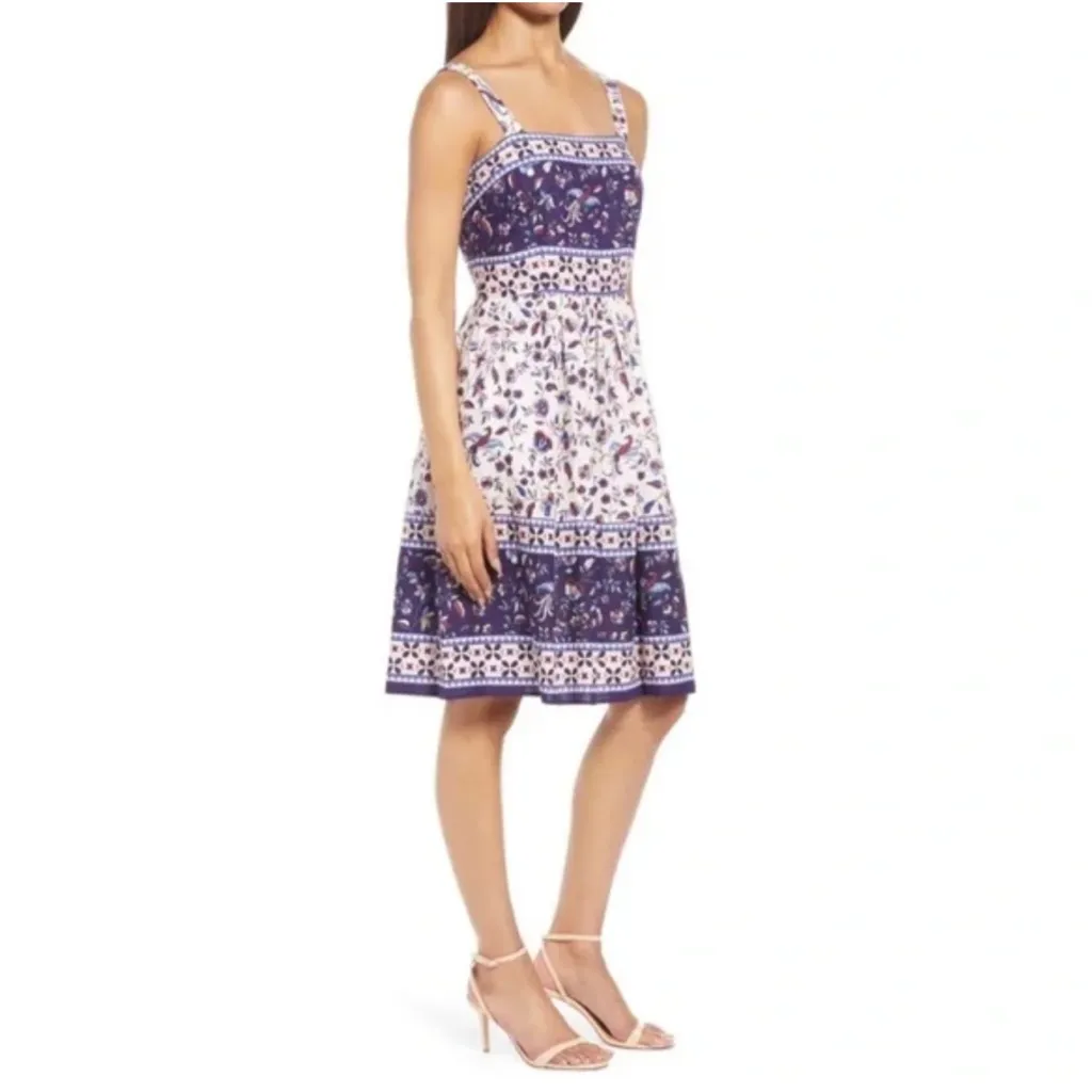 Eliza J Linen Floral Sundress Midi Dress size 8 $148 - Image 2