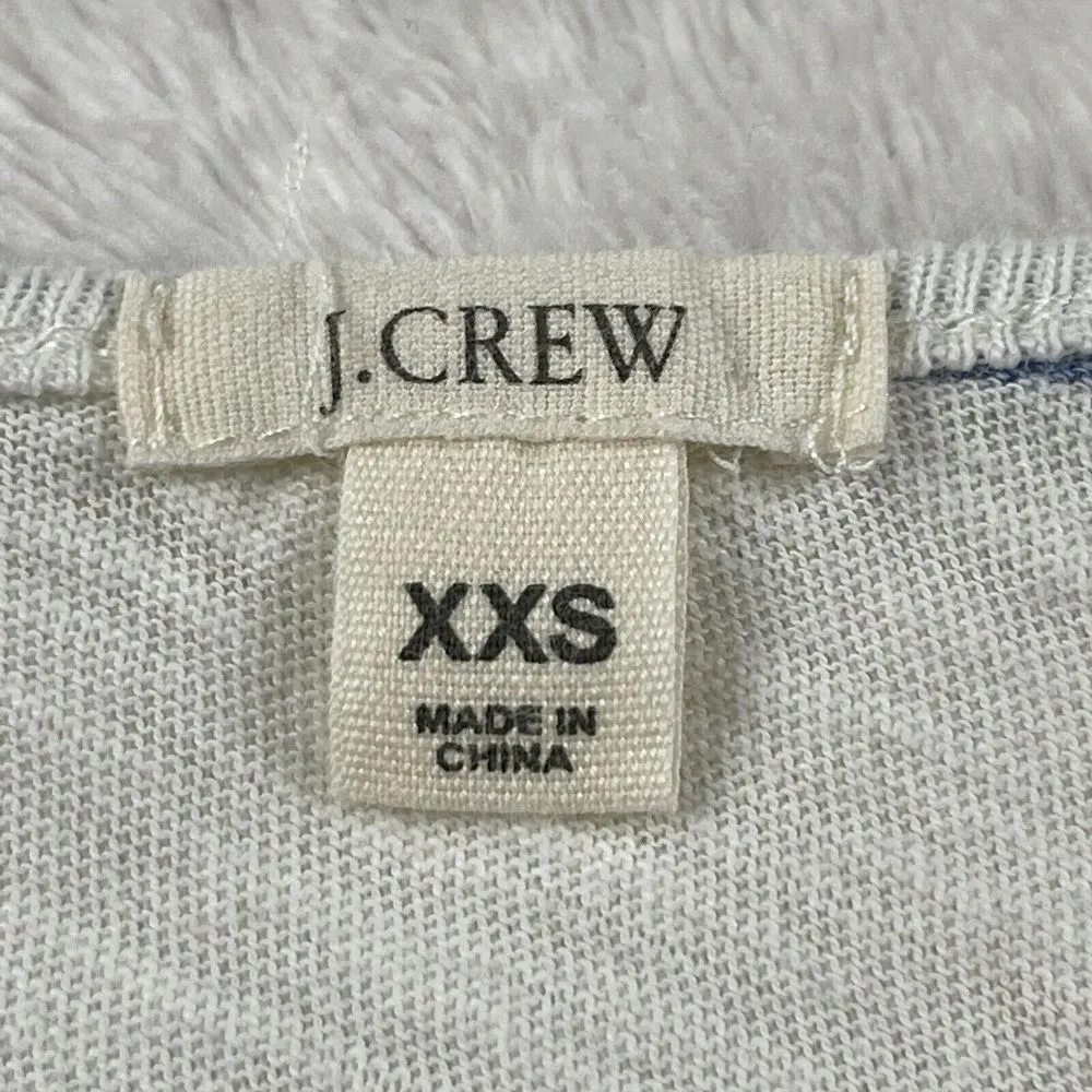 J Crew Top Womens XXS Blue White Nautical Stripe 3/4 Sleeve Sailor Lightweight‎ - Image 7