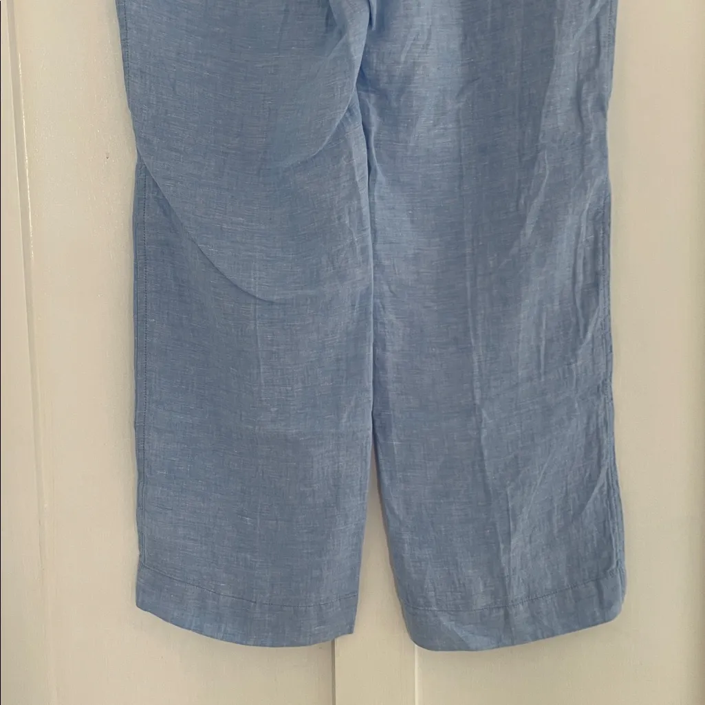 LILLY PULITZER 31" Deri Lagoon Linen Palazzo Pant in Beckon Blue Size L - Image 10