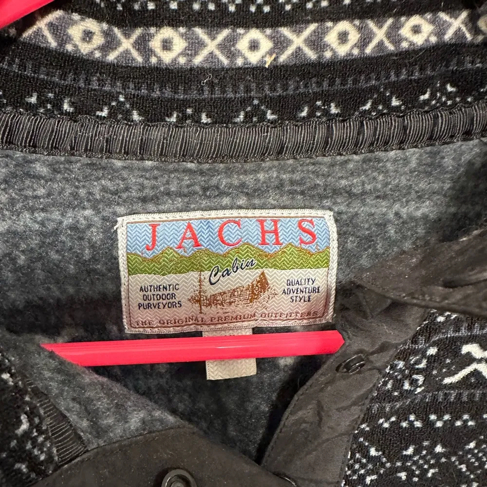 Jachs fleece Patagonia style sweatshirt Black and white sweater women’s size XL - Image 2