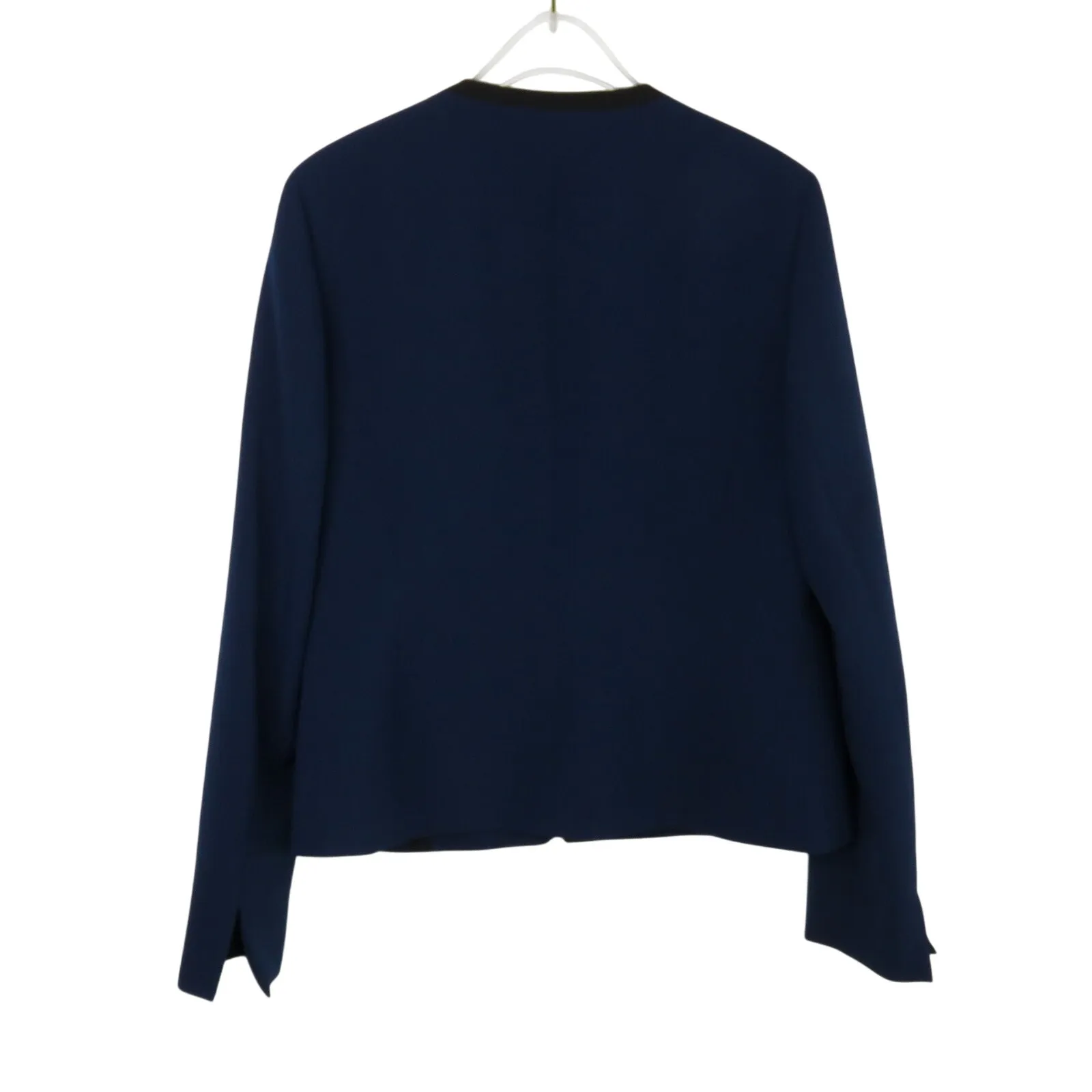 Black Label by Evan Picone Navy Blue Formal Blazer Jacket Size 6 Small - Image 3