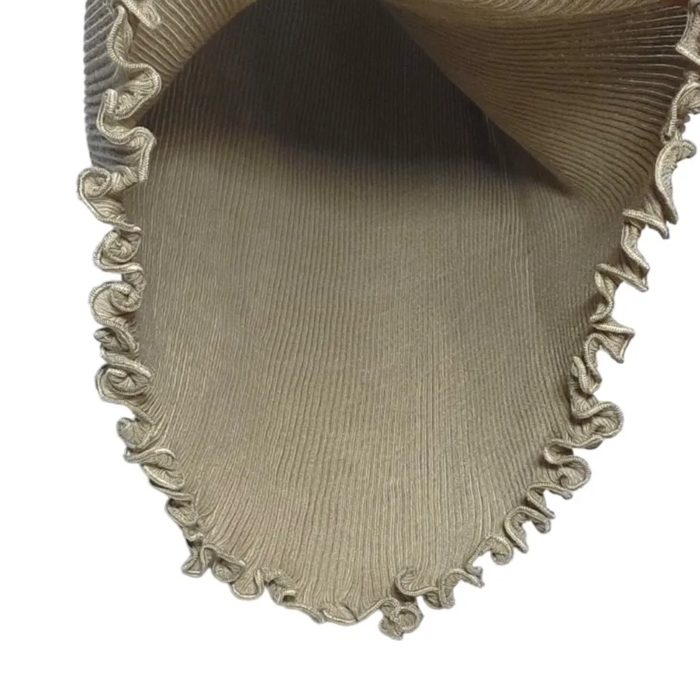 NWT PRISCAVera Ribbed Fit Lettuce Hem Sleeveless Tank Mini Dress in Stone Size M - Image 5