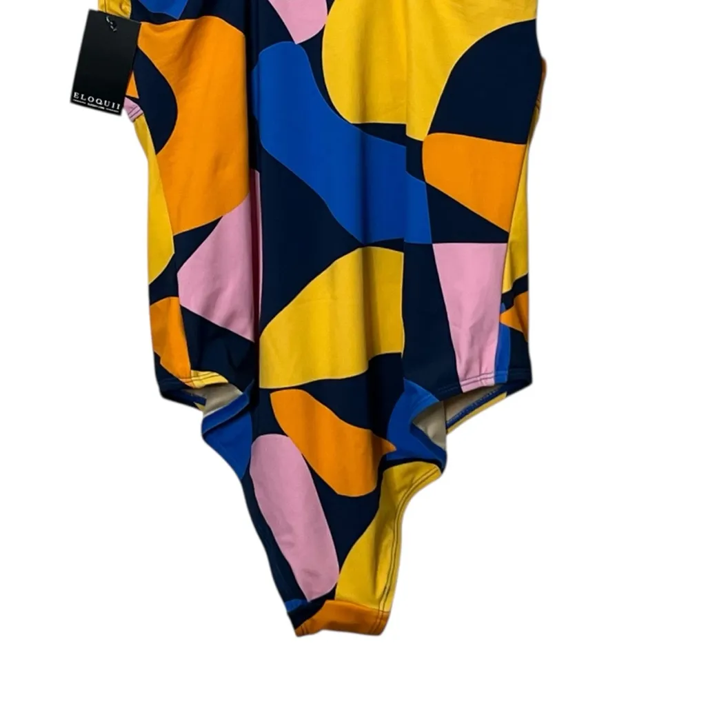 Eloquii NWT Hardware Swimsuit Women’s Size 16 One Piece Colorful Cutout Swim - Image 7