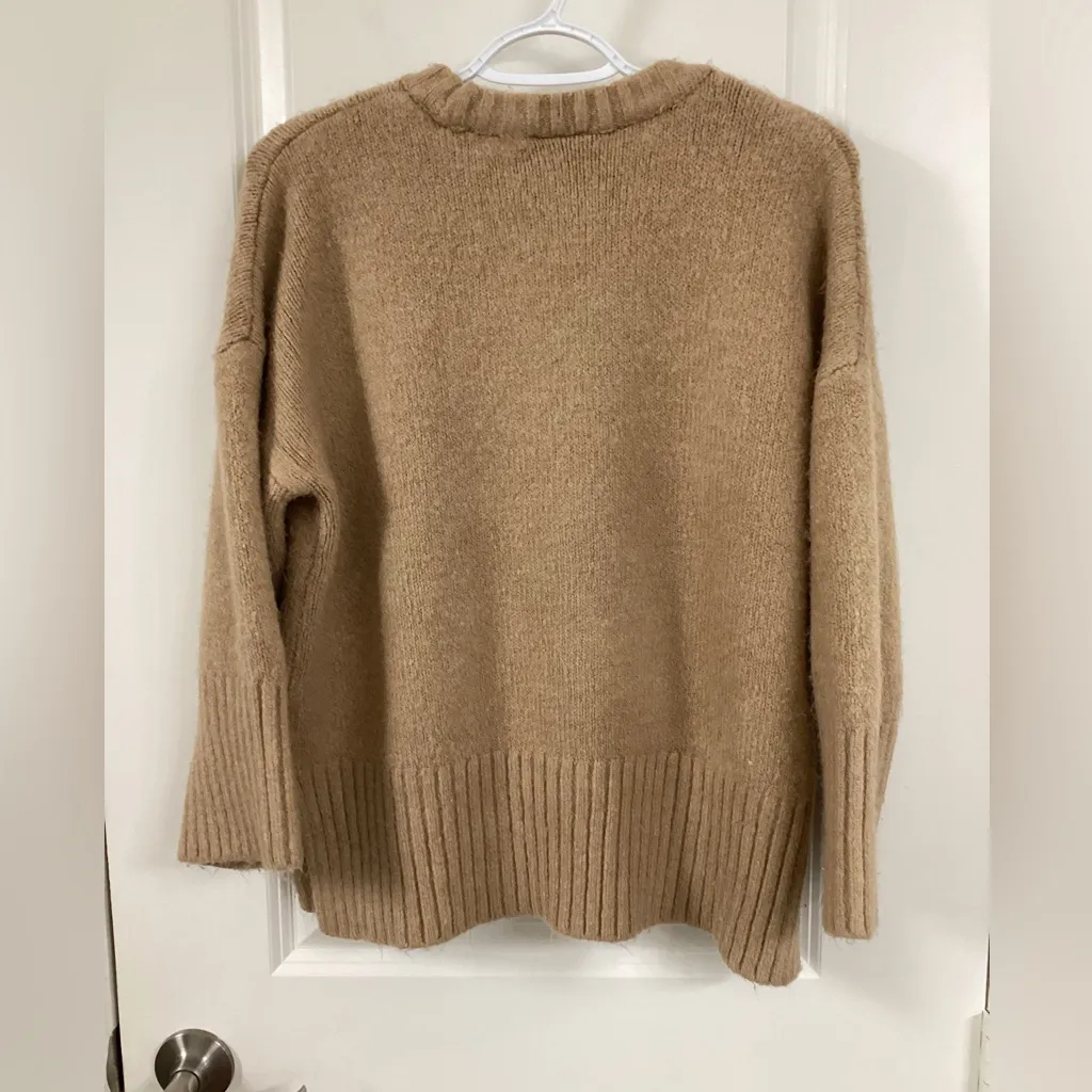 Topshop Tan Crew Neck Sweater - Image 3
