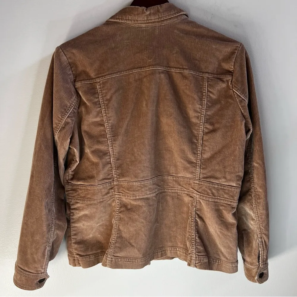 Eddie Bauer Women’s camel tan corduroy jacket. Sz petite large retro grunge coat - Image 2