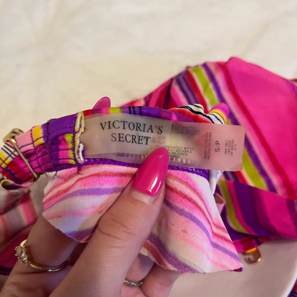 Victoria's Secret Pink Ruffled Bustier Crop Top - Image 3