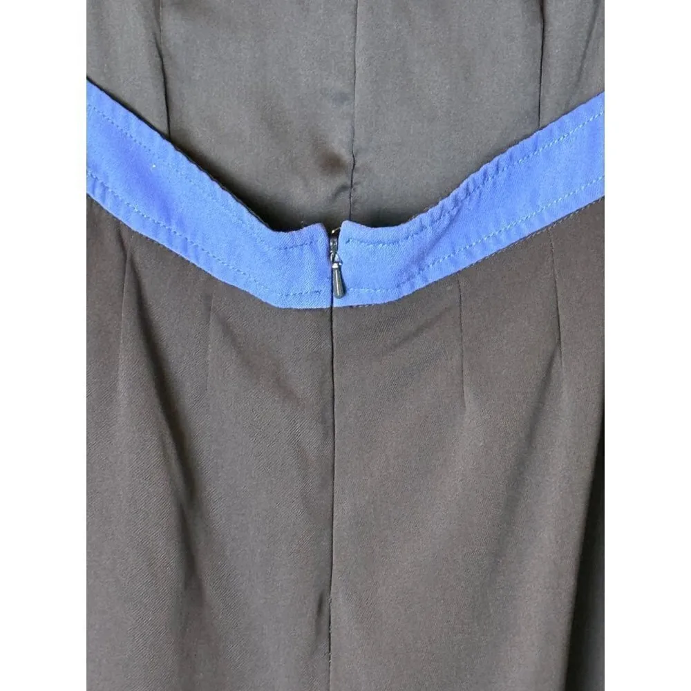 Elevenses Anthropologie Black And Blue‎ Sleeveless Cut Out Becca Jumpsuit Size 0 - Image 8