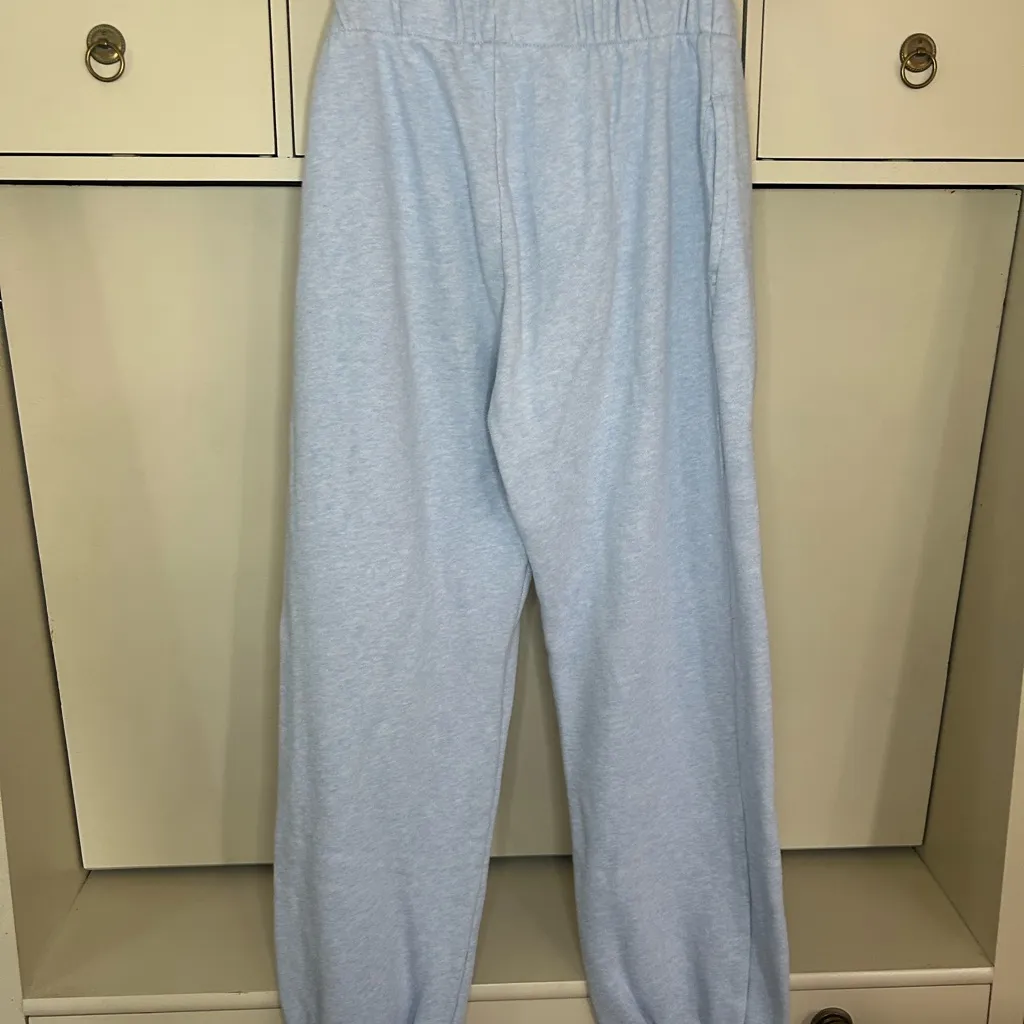 Brandy Melville John Galt light blue sweatpants - Image 2