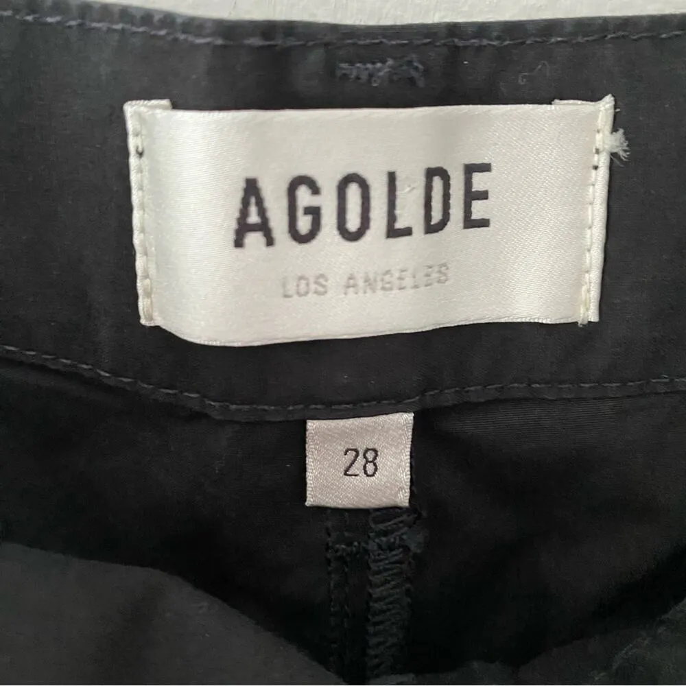 Agolde Daria Utility Black Pants size 28 cropped - Image 7