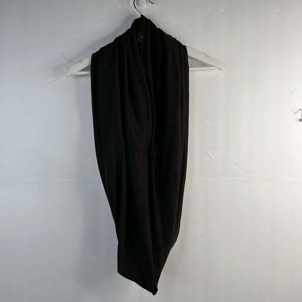 Beyond Yoga Hidden Pocket Infinity Scarf Black Wrapped Or Knotted Lightweight - Image 5