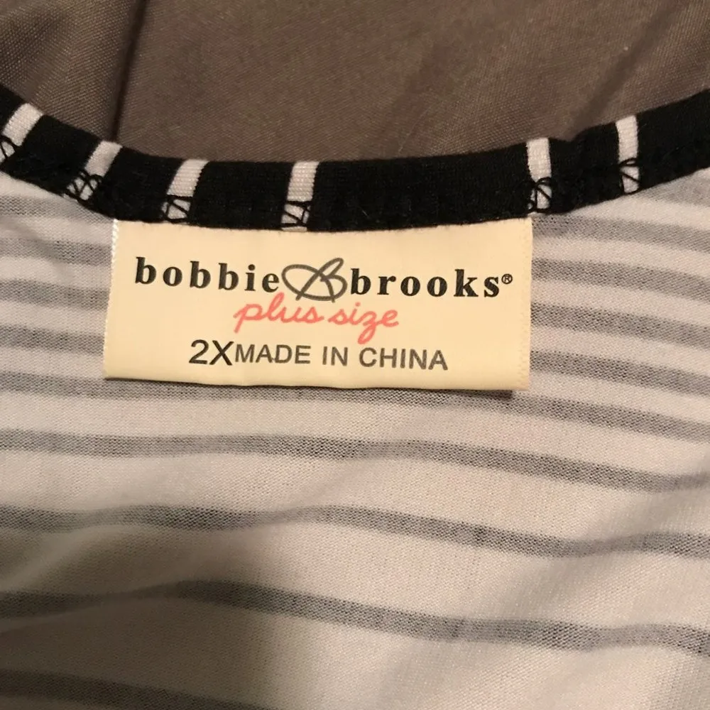 Bobbie Brooks Plus Size Striped T-Shirt Dress - Image 4