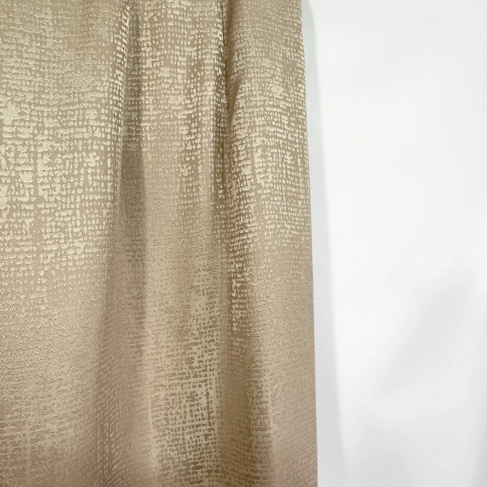 Adrianna‎ Papell Size 12 Silk Skirt Suit Set Button Front Beaded Blue Tan 118 - Image 11