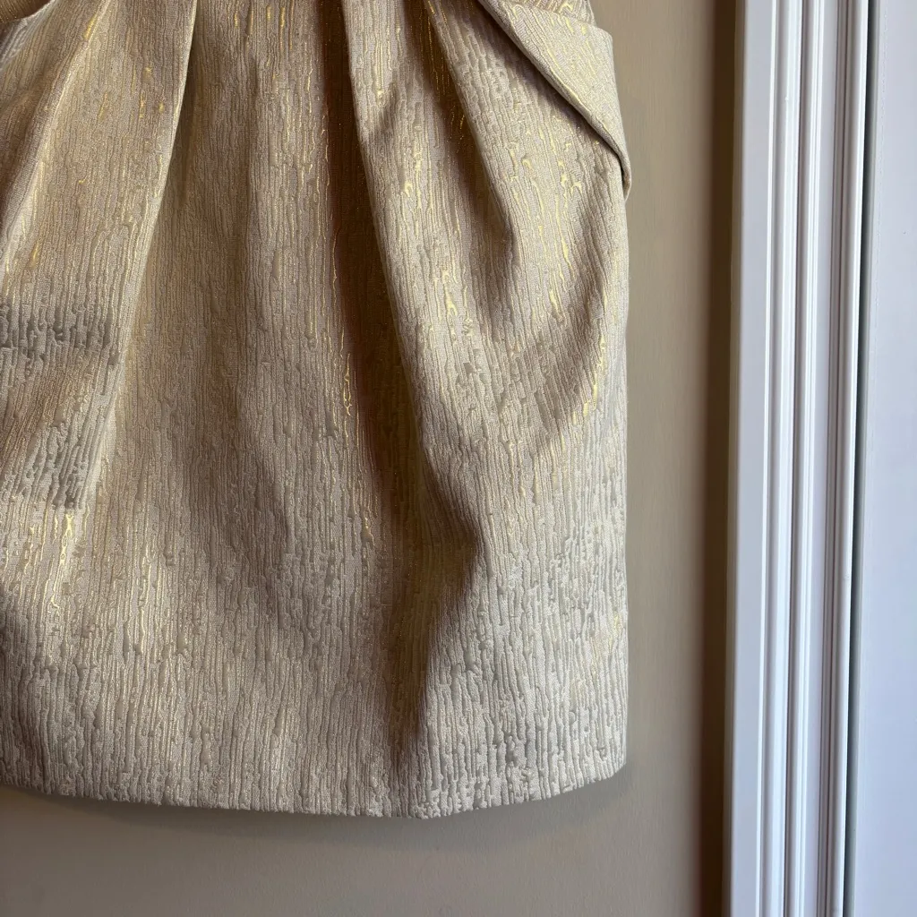 Elegant Gold Strapless Dress - Image 6