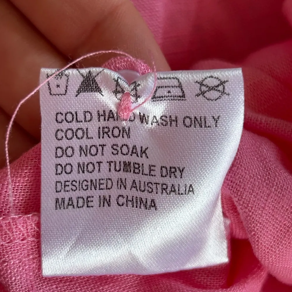 NWT Hello Molly size XL STYLE ME YOUR WAY SHIRT DRESS PINK Linen blend balloon - Image 14