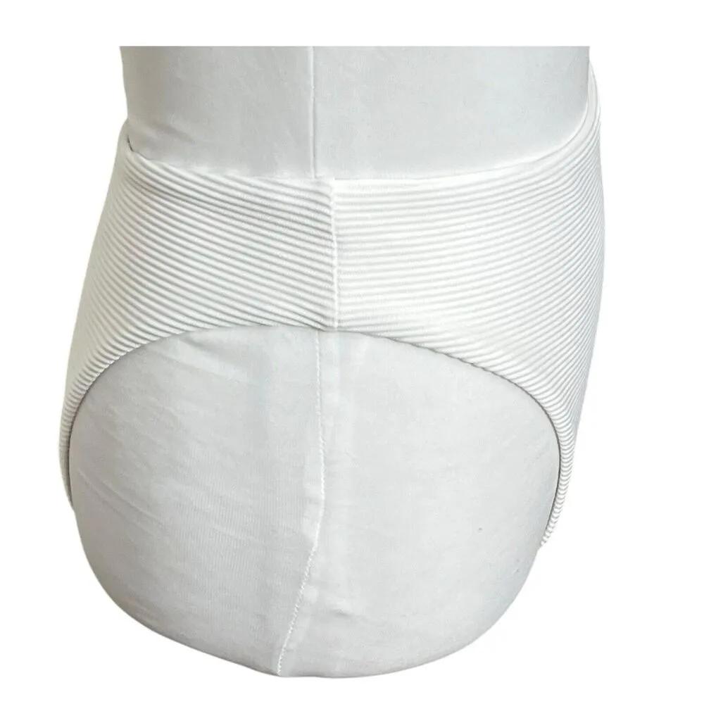 Seafolly Essentials Ribbed Bikini Bottoms Women’s Size 4 High Cut White Swim - Image 4